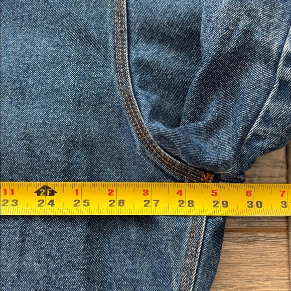 VTG Berne Men's 2XL Blue Denim Jean Bomber Hooded
Flannel Lined Jacket Coat - Picture 5 of 10